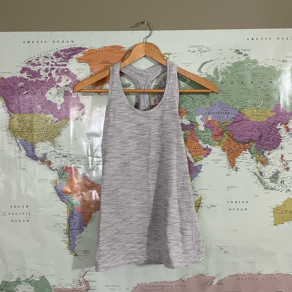 Gray Lululemon tank top size six (6)